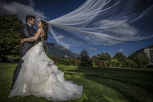 elegantes Hochzeitskleid, Hochzeitsreportage Schweiz,